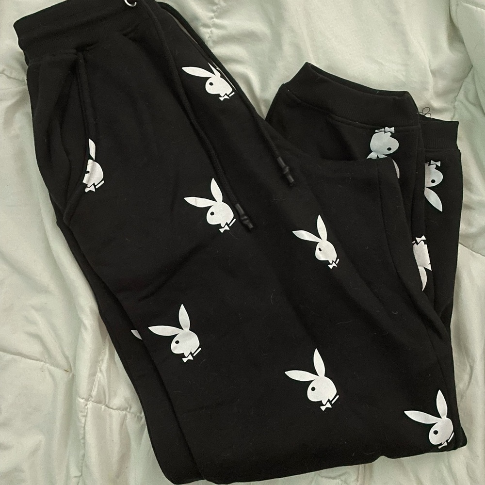 black playboy sweatpants/joggers